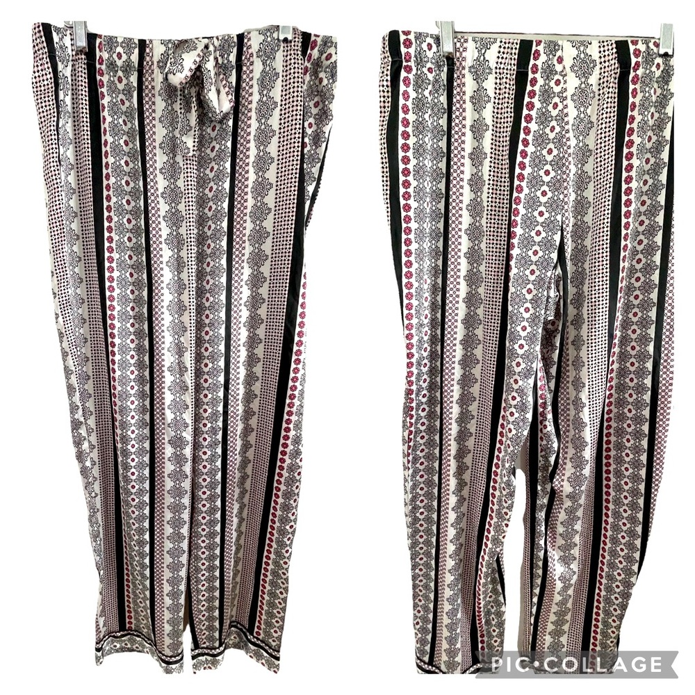 Victoria Secret Lounge Palazzo Pant Tie Waist Sz L Long